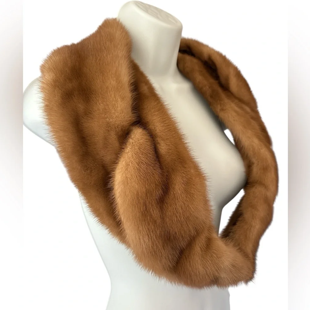 RESERVED - Vintage Luxurious 3 Pelt Mink Real Fur Stole